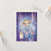 Galaxy Princess Geburtstagkarte Karte (Vorderseite/Rückseite Beispiel)