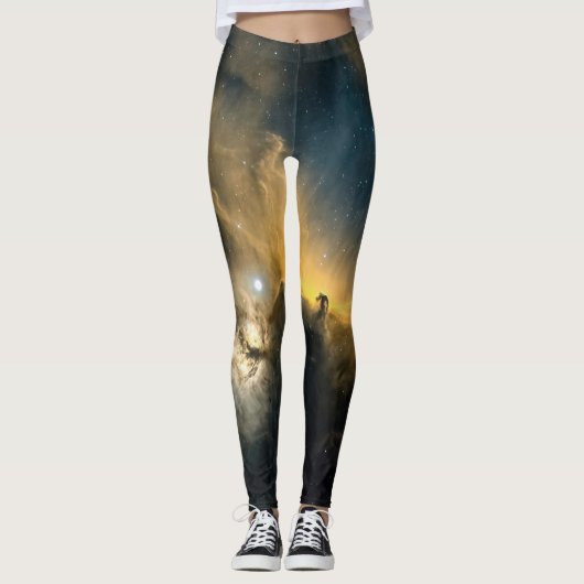 Galaxy Print Leggings - Kosmischer Stil und unendl (Vorderseite)