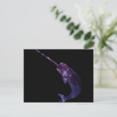 Galaxy Print Narwhal Postkarte (Stehend Vorderseite)
