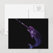 Galaxy Print Narwhal Postkarte (Vorne/Hinten)