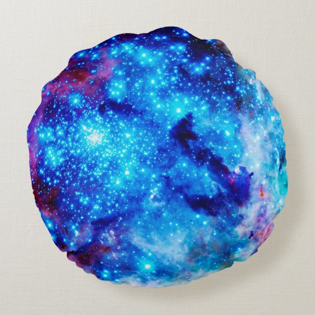 Galaxy Print Round Kissen (Rückseite)