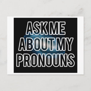 Galaxy Pronouns Postcard Postkarte