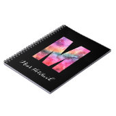 Galaxy Rainbow Letter M Notebook Notizblock (Linke Seite)