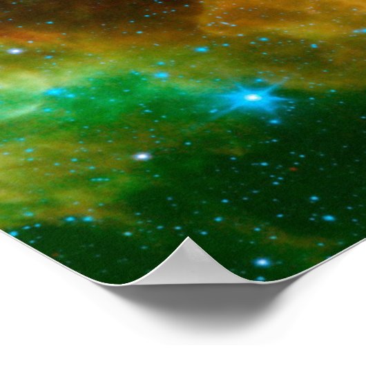 Galaxy Red Nebula Cosmos Poster (Ecke)