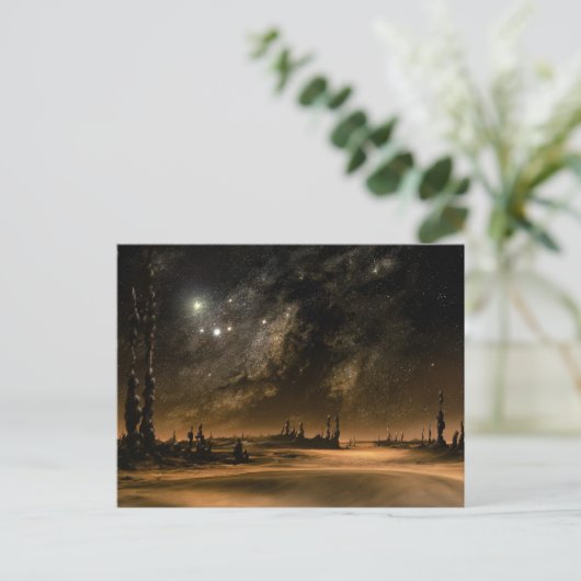 Galaxy Rise Postkarte (Stehend Vorderseite)