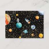 Galaxy Rocket Books for Baby Black Space Shower Begleitkarte (Rückseite)