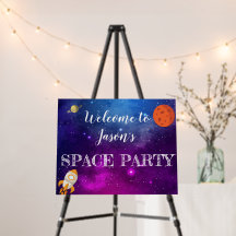 Galaxy Rocket Planets Theme Kindergeburtstag Willk