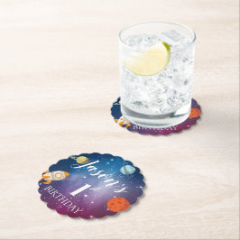 Galaxy Rocket Themenkids 1. Geburtstag Party Untersetzer