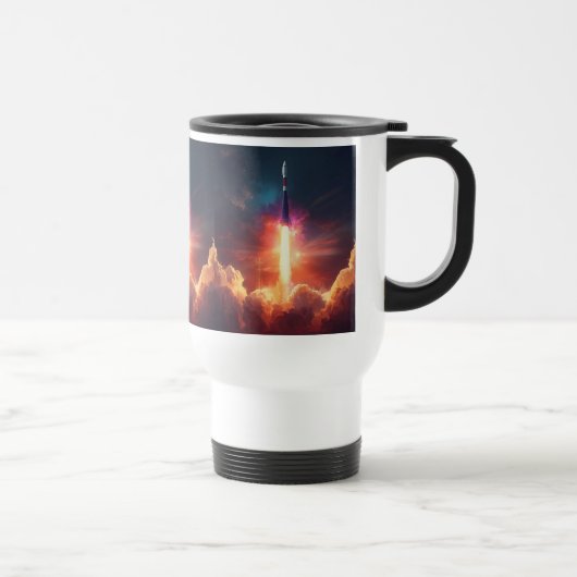 Galaxy Rocket Therme Tasse - Space Fantasy Style (Rechts)