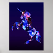 Galaxy rosa schönes funkelnd Einhornbild Poster (Vorne)