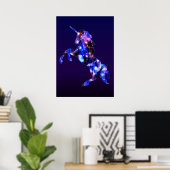 Galaxy rosa schönes funkelnd Einhornbild Poster (Heimbüro)
