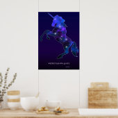 Galaxy rosa schönes funkelnd Einhornbild Poster (Küche)