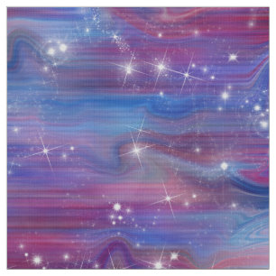Galaxy rosa schönes nächtliches Sternenhimmel Stoff