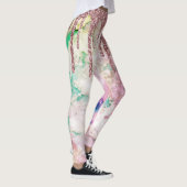 Galaxy Rose Gold Glitzer Tropfen Elegantes Design Leggings (Rechts)