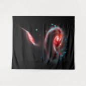 Galaxy Rose Red Large Wandteppich (Vorderseite (Horizontal))