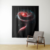 Galaxy Rose Red Large Wandteppich (Beispiel)