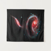 Galaxy Rose Red Small Wandteppich (Vorderseite (Horizontal))