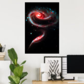 Galaxy Rose Rot Poster (Heimbüro)