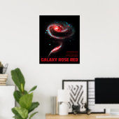 Galaxy Rose Rot Poster (Heimbüro)