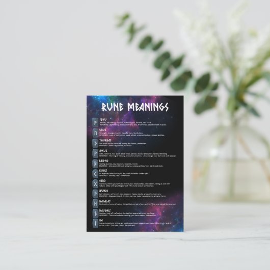 Galaxy Rune Bedeutung Karten (Stehend Vorderseite)