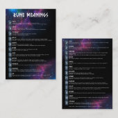 Galaxy Rune Bedeutung Karten (Vorne/Hinten)