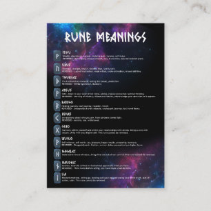 Galaxy Rune Meaning Cards Visitenkarte