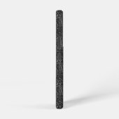 Galaxy S22 Black Leaf Pattern Faux Leather  Samsung Galaxy Hülle (Rechte Seite)