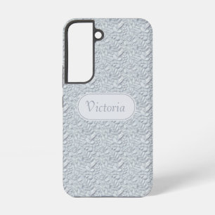 Galaxy S22  White Floral Faux-Leder  Samsung Galaxy Hülle
