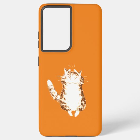 Galaxy Samsung s21 ultra Case Happy Cat Design Hülle (Rückseite)