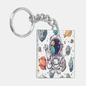 Galaxy Schlüsselanhänger Astronaut Planets Design (Vorderseite links)