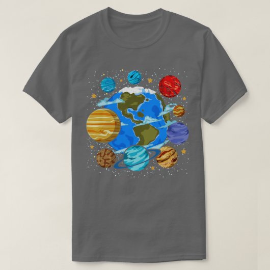 Galaxy Scientist Astronomie Planets Space Science T-Shirt (Design vorne)