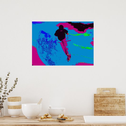 Galaxy - Scooter Rider Poster (Küche)