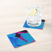 Galaxy - Scooter Rider Rechteckiger Pappuntersetzer (Vor Ort)