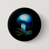 Galaxy Shiitake Glighlight Blue Mushroom Button (Vorderseite)