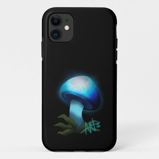 Galaxy Shiitake Glighlight Blue Mushroom Case-Mate iPhone Hülle (Rückseite)