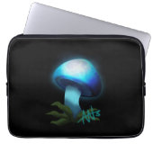 Galaxy Shiitake Glighlight Blue Mushroom Laptopschutzhülle (Vorderseite)