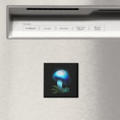 Galaxy Shiitake Glighlight Blue Mushroom Magnet (In Situ (Geschirrspüler))