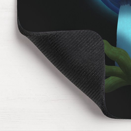 Galaxy Shiitake Glighlight Blue Mushroom Mousepad (Ecke)