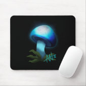 Galaxy Shiitake Glighlight Blue Mushroom Mousepad (Mit Mouse)