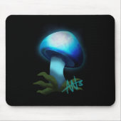 Galaxy Shiitake Glighlight Blue Mushroom Mousepad (Vorne)