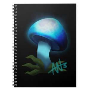 Galaxy Shiitake Glighlight Blue Mushroom Notizblock