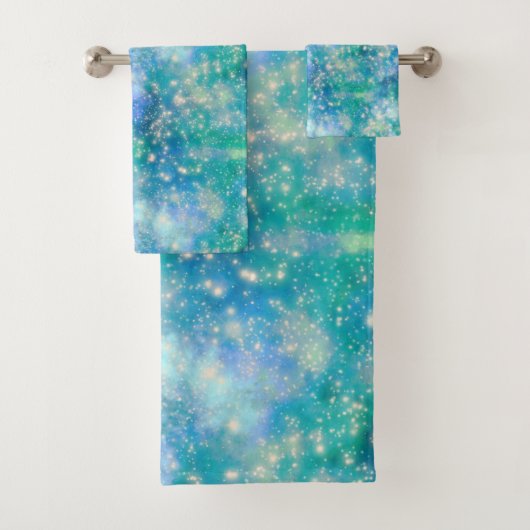Galaxy Shimmer blau Badhandtuch Set (Insitu)