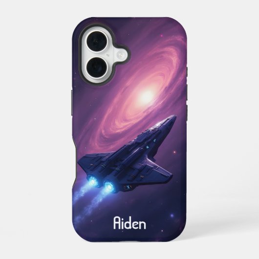 Galaxy Ship iPhone 16 Hülle (Rückseite)