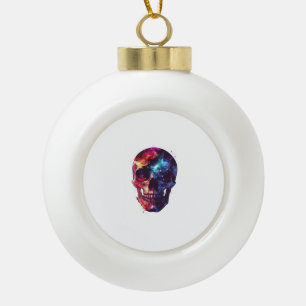 Galaxy Skull Portal Keramik Kugel-Ornament