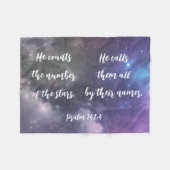 Galaxy Sky Scripture Bible Verse Fleecedecke (Vorderseite (Horizontal))