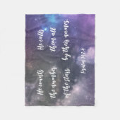 Galaxy Sky Scripture Bible Verse Fleecedecke (Vorderseite)