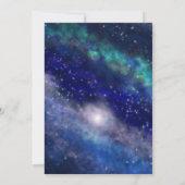 Galaxy Sky Stellar Birthday Party Einladung (Rückseite)