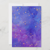 Galaxy Slumber Party Geburtstagseinladung Einladung (Rückseite)