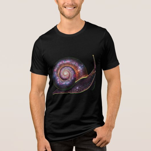 Galaxy Snail Tri-Blend Shirt (Vorderseite)