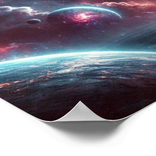 Galaxy Space Background - Digitaler Download, Aest Poster (Ecke)